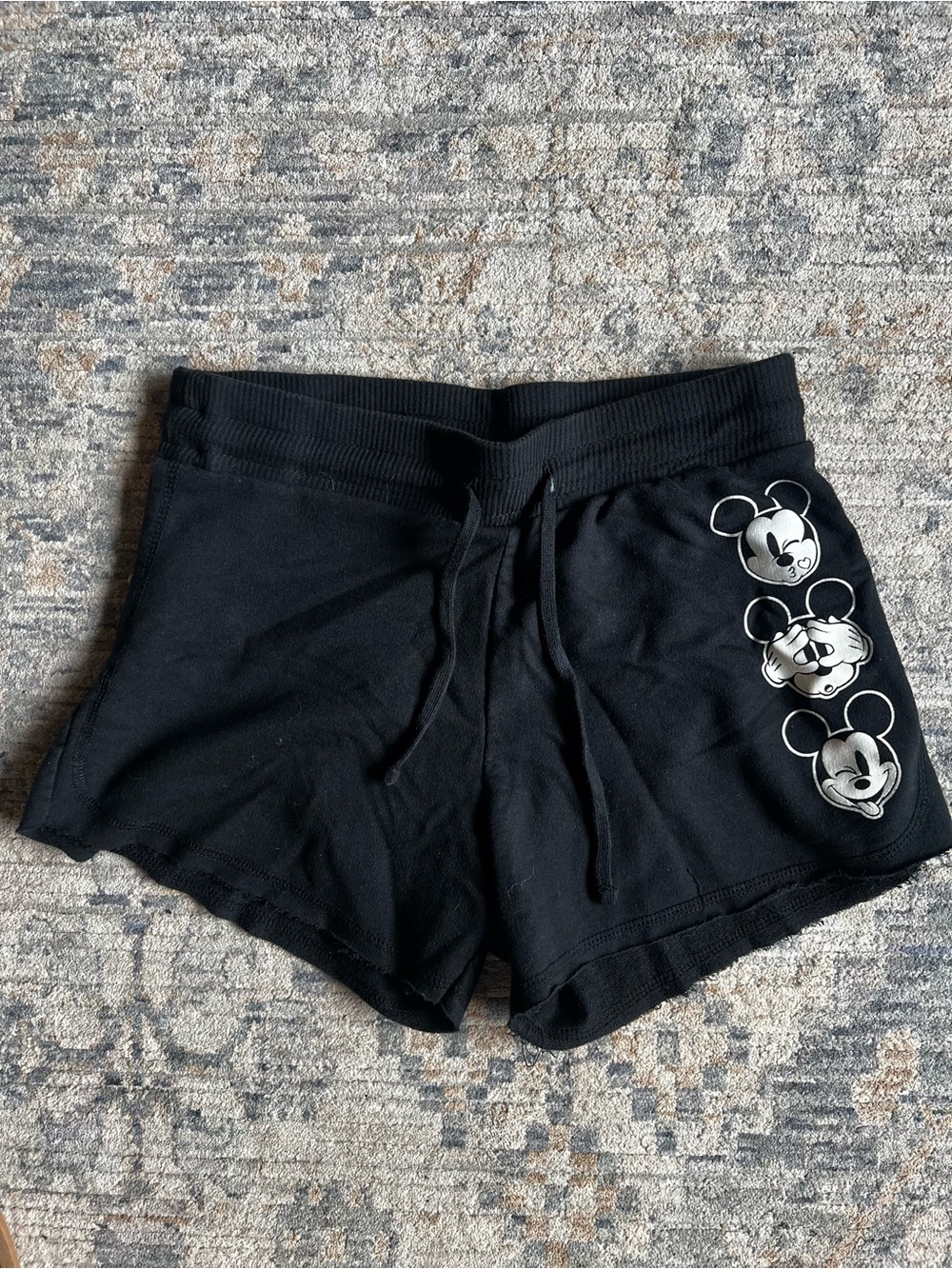 Disney Black Women's Athletic Shorts Mickey Mouse - XS